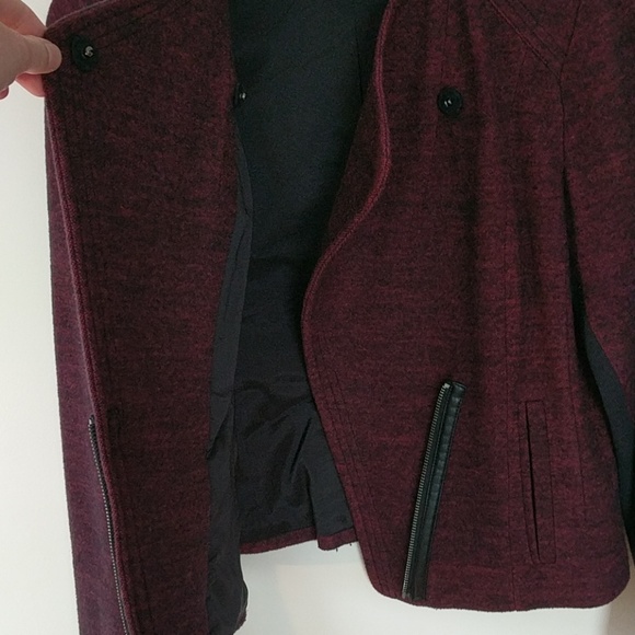 Coldwater Creek Maroon Biker-Chic Jacket - Picture 6 of 8